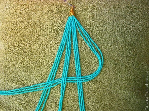 Бисерное ожерелье в кельтском стиле