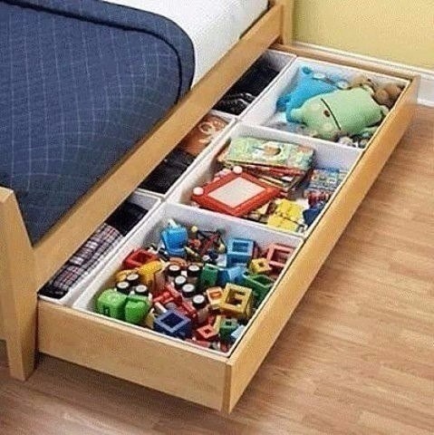 ​Идеи обустройства пространства под кроватью
