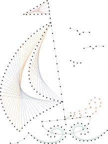Вышивка изонитью: парусники