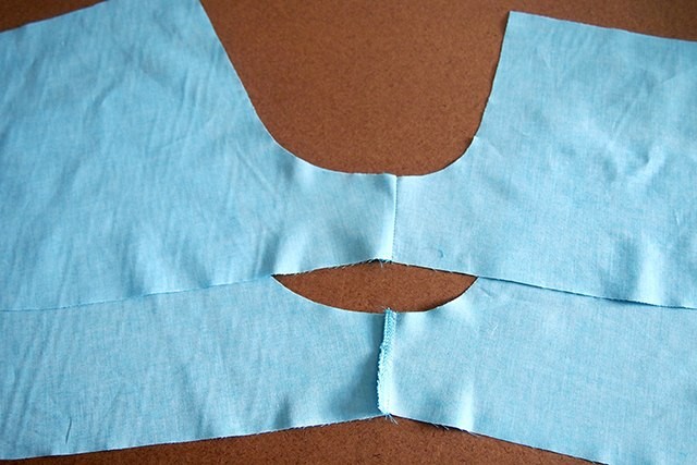 Обработка фигурного края косой бейкой