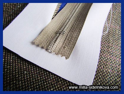 Особенности выполнения открытых застёжек - молний на цельных деталях, без шва