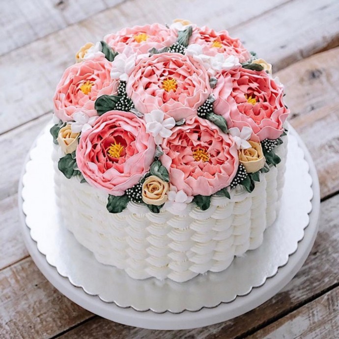 ​Идеи создания цветочных тортов