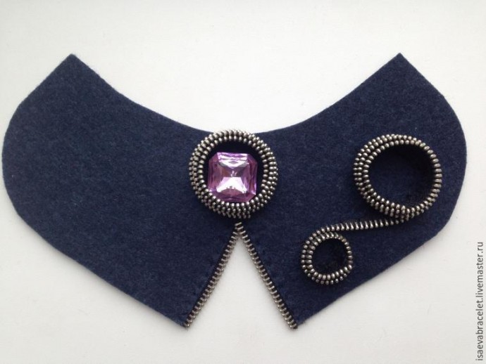 Фетровый декорированный воротник