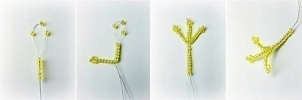 Разноцветный букет из бисера