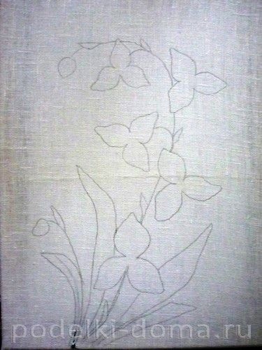 Объёмная вышивка "Орхидеи"