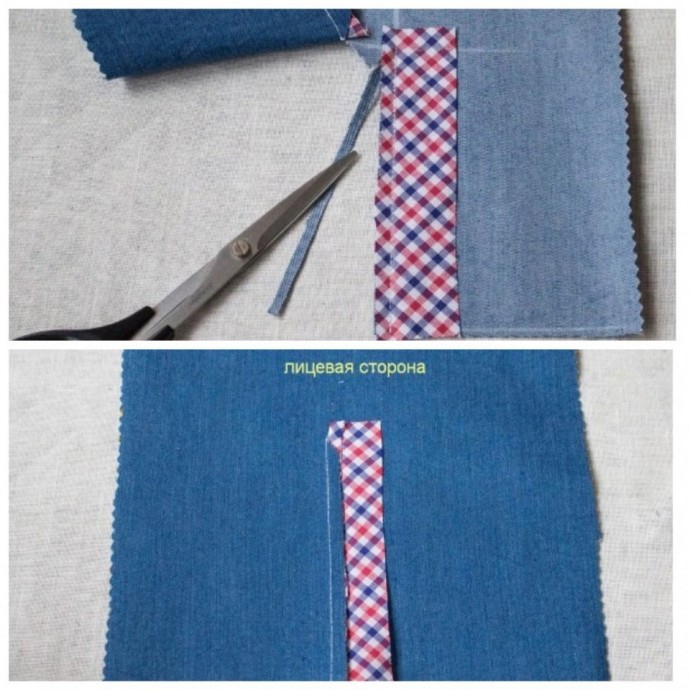 ​Планка рукава: обработка застежки двумя обтачками