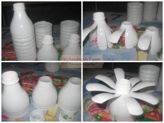 Ромашки из бутылок своими руками