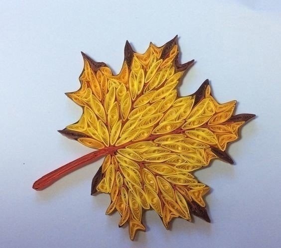 ​Идеи создания осенних листьев в технике квиллинга