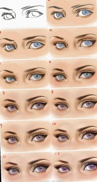 Учимся рисовать глаза