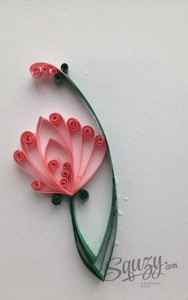 Цветок в технике квиллинг