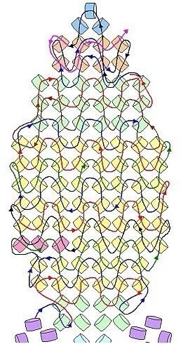 Цветок в технике ндебеле