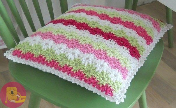 Плед и подушки крючком