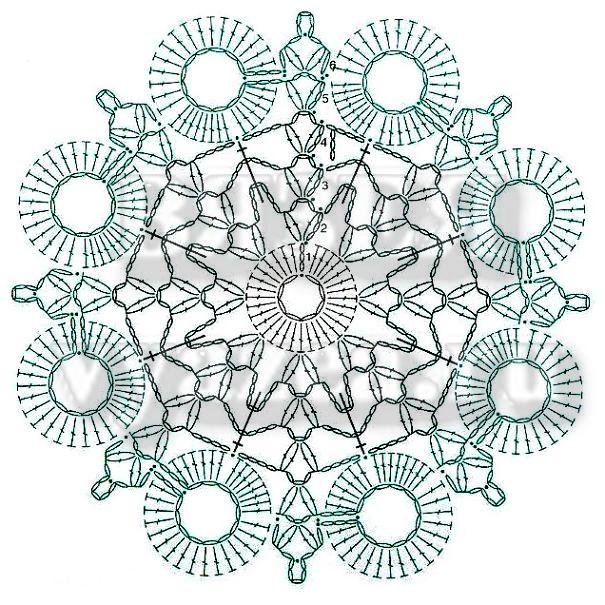 Восьмиугольные мотивы крючком