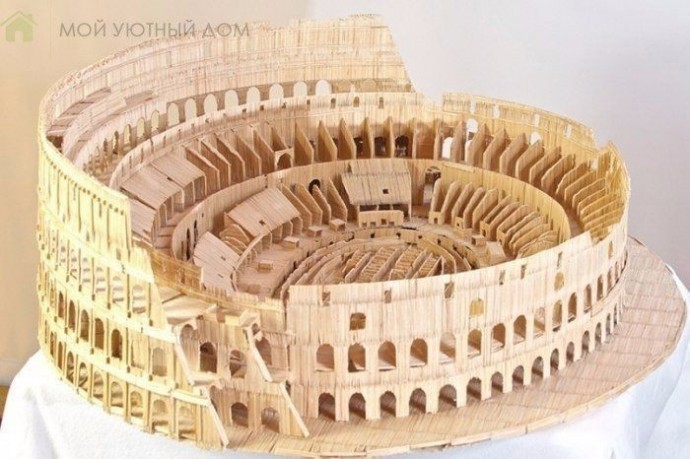 Невероятные скульптуры из зубочисток