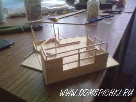 Создание скульптуры из зубочисток или из шпажек для шашлыка