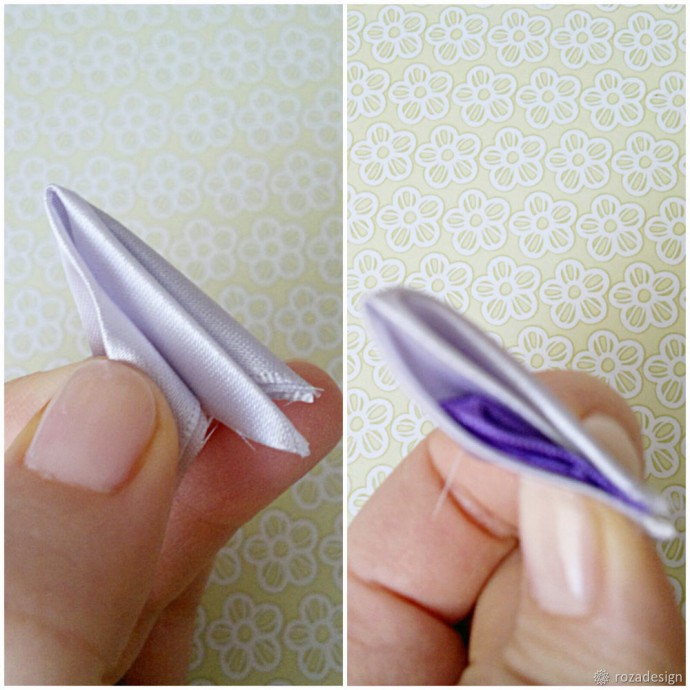 Брошь-цветок канзаши