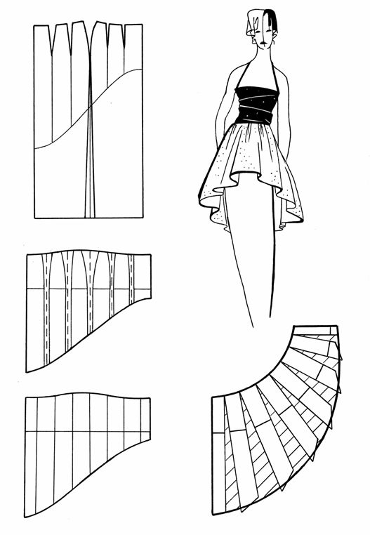 Моделирование юбок сложных фасонов