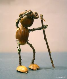 Веселые поделки из желудей