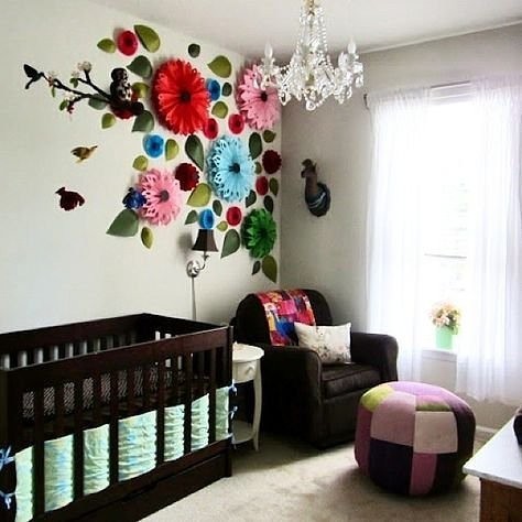 Цветы из бумаги в интерьере: идеи