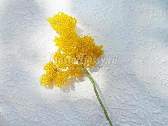 Мимоза из бисера