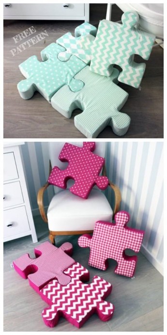 ​Подушки в виде пазлов