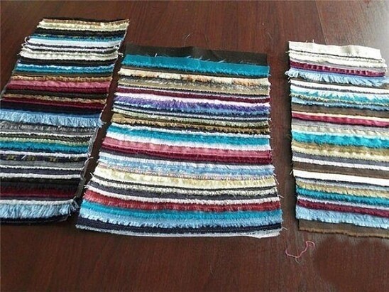 ​Рюкзачок из джинсов и кромок ткани