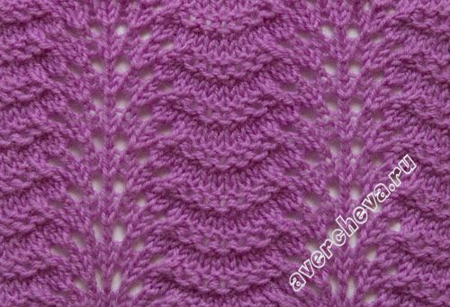 Очень красивый узор на спицах