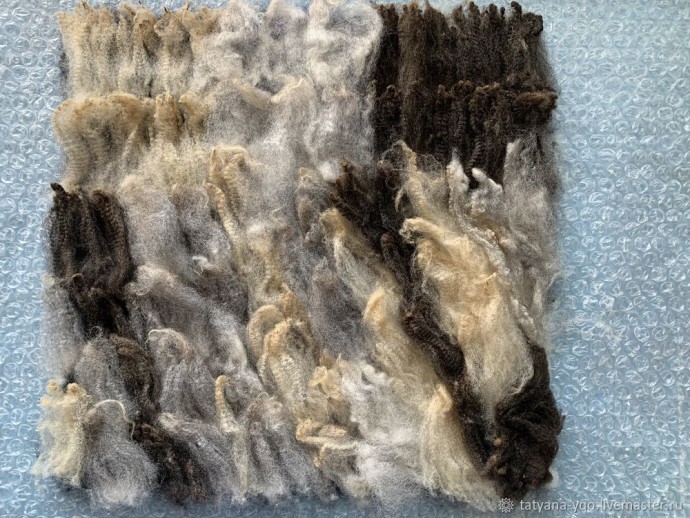 Валяем образец с флисом Шетланда