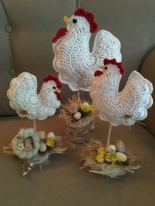 Вязаные курочки-несушки