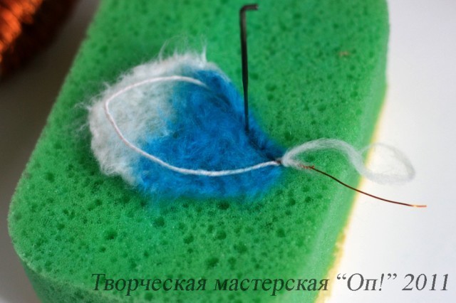 Валяние цветка плюмерии