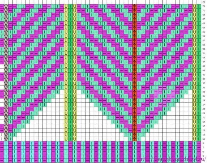 Оригинальное платье-туника с треугольными узорами