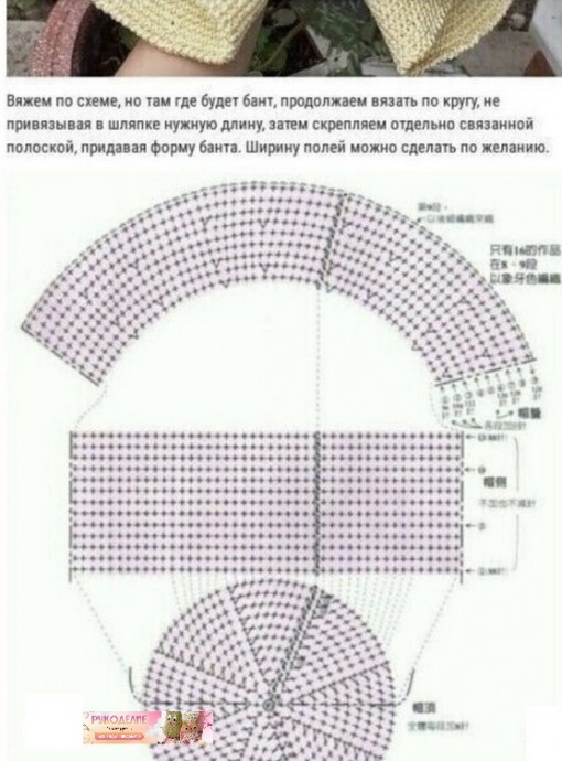 Милые летние шляпки с цельнокроенными бантиками