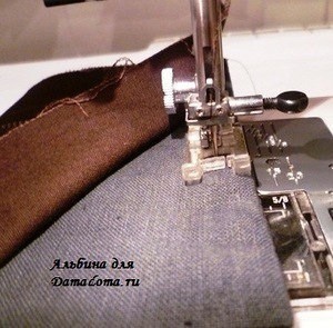 Прорезной карман на молнии для джинсовых юбок/брюк