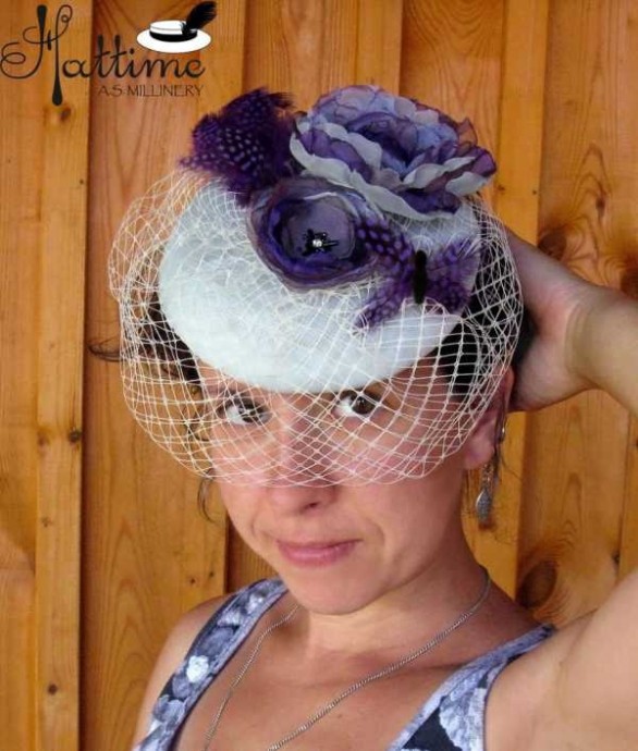 ​Вечерняя шляпка с вуалью