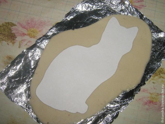 Кошка из солёного теста