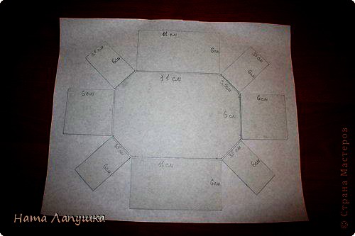 Шкатулка из шпажек "Розовое настроение"