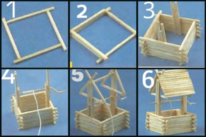 Создание скульптуры из зубочисток или из шпажек для шашлыка