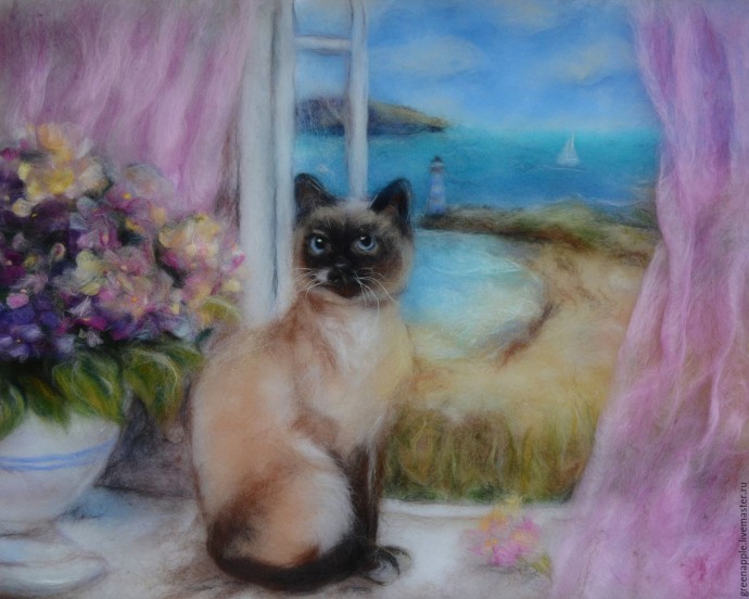 Животные в технике шерстяной акварели: невероятные идеи