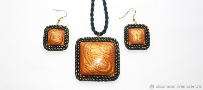 Комплект украшений в технике Мика Шифт