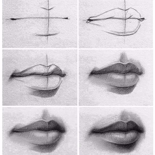 ​Как нарисовать красивые губы