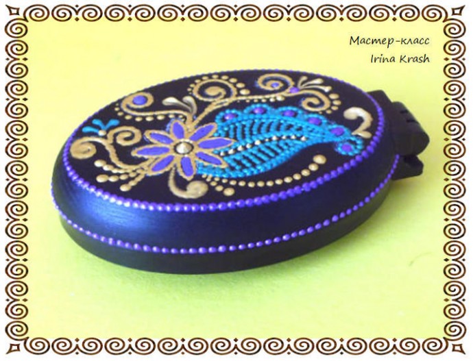 Расческа с точечной росписью