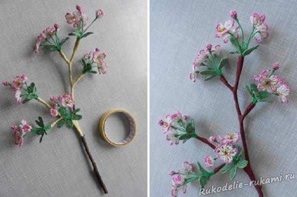 Весенний цвет: красота из бисера