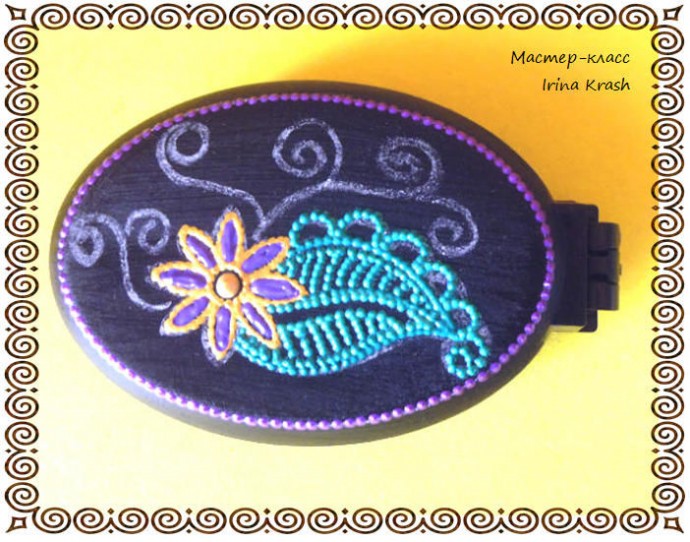 Расческа с точечной росписью