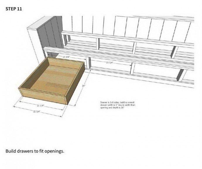 Диван-кровать с ящиками для хранения