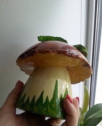 Как смастерить грибочек из гипса из гипса для декора в сад