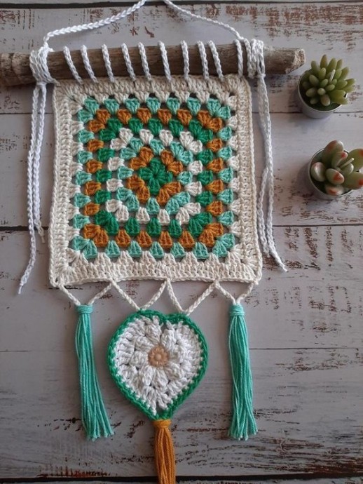 Вязаная мандала Вязаная мандала