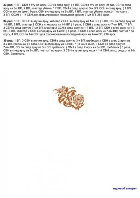 Розовая салфетка крючком Розовая салфетка крючком