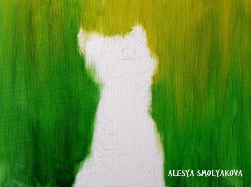 ​Котёнок среди ромашек