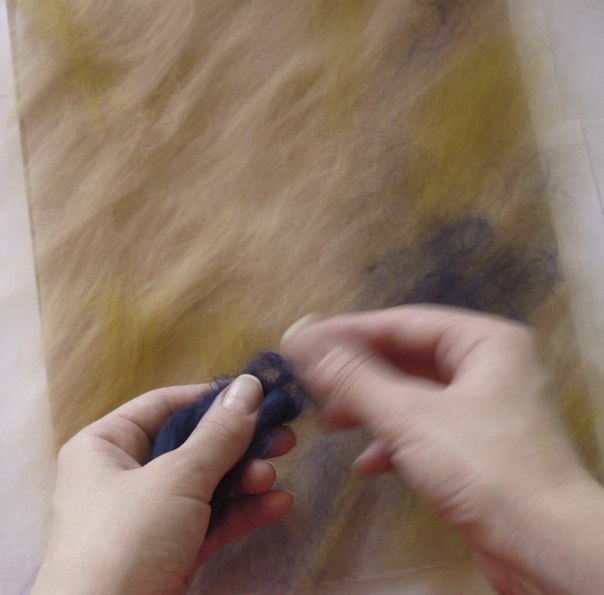 Шерстяная акварель: ирисы