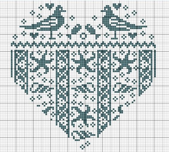 Вышиваем красивые сердечки: подборка схем